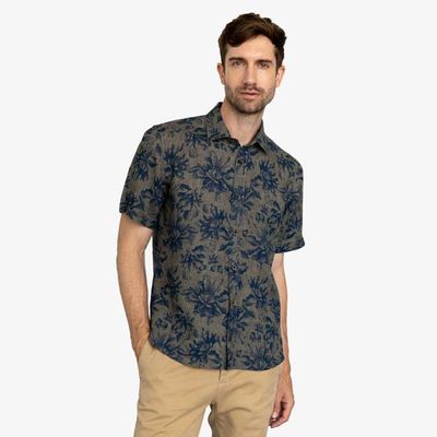 Maui Oasis Printed Linen Shirt