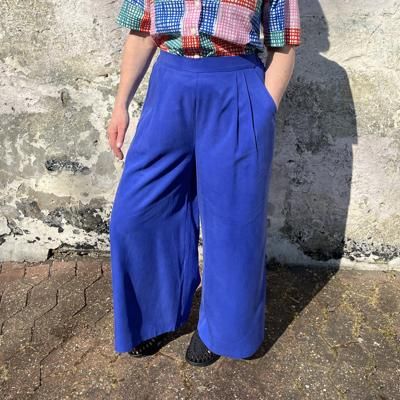 Lowie Cobalt Lyocell Wide Leg Trouser