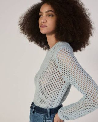 The Everlane x Marques' Almeida Alpaca Mesh Tunic | Mist