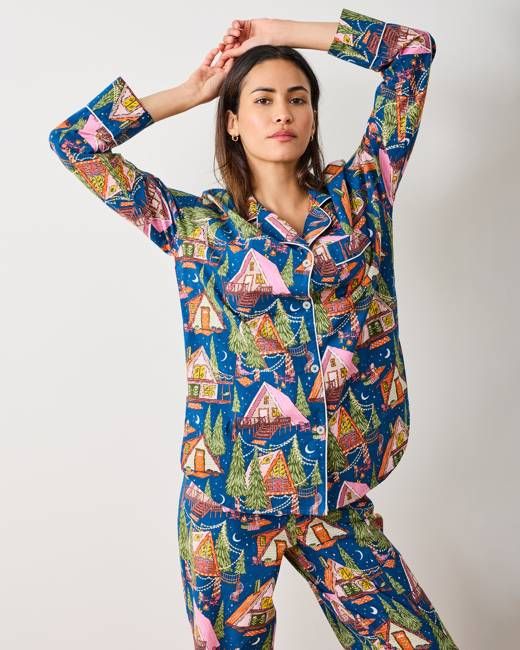 Bonfire Stories - Long PJ Set - Starlight Blue