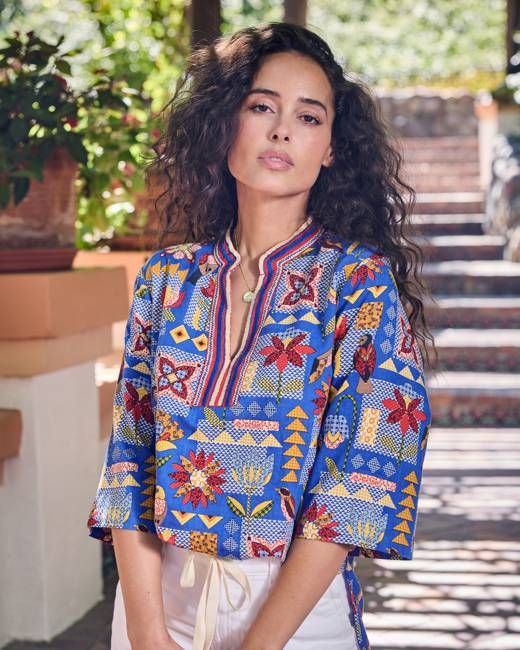 Songbird Quilt - Harlow Tunic - Blue Jean