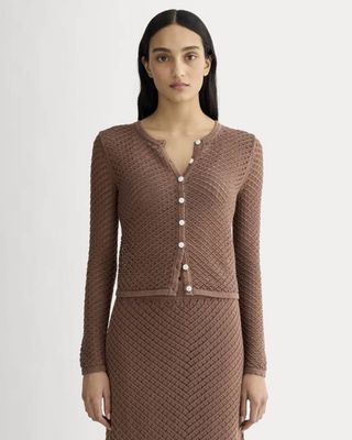The Lace Knit Cardigan | Mocha