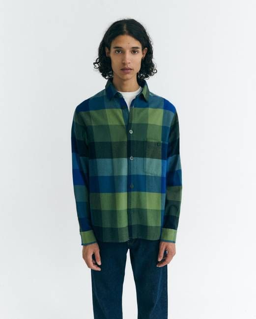 Green checkered Theo shirt