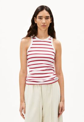 KANITAA STRIPES TOP | white-coral blush