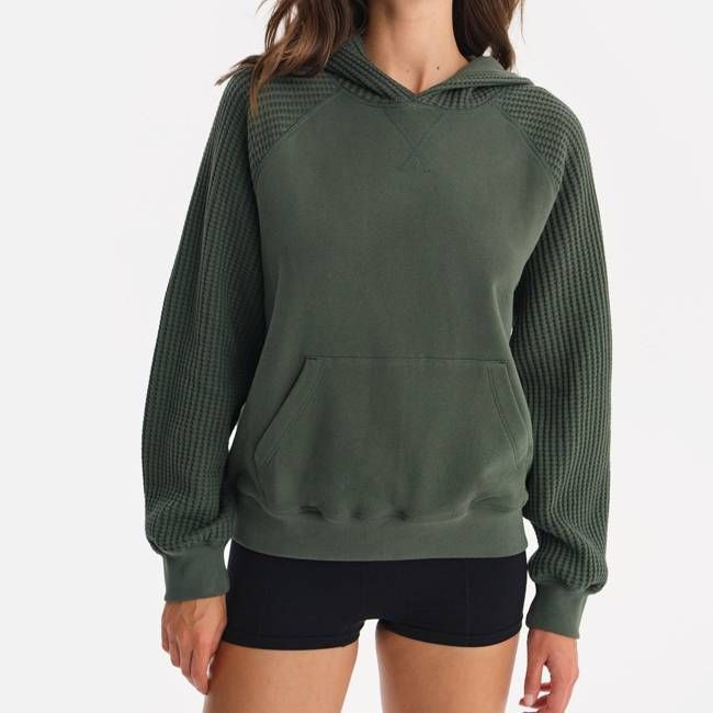 Organic Fleece and Waffle Hoodie