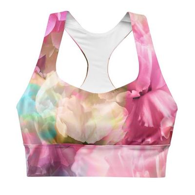 Made to order floral - Recycled Longline Sports Bra