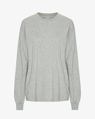 Oversized Organic LS T-Shirt - Heather Grey