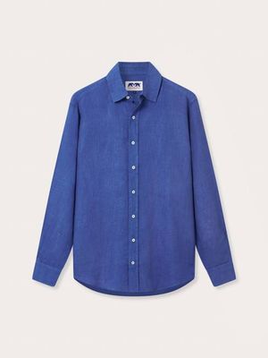 Men's Majorelle Blue Abaco Linen Shirt