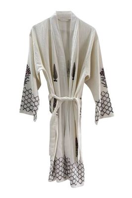 Waffle Cotton Blockprint Robe Tree