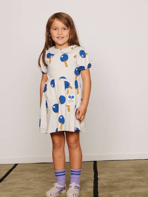 Table Tennis Print Dress