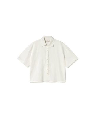 White textured Anna blouse