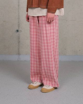 Fenn Trousers - Pink Check Handloom