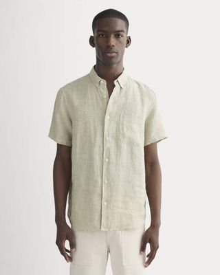 The Classic Short-Sleeve Shirt in Linen | Elm Gingham