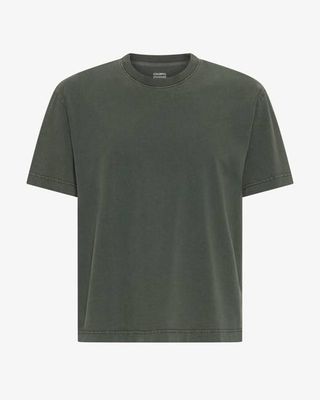 Heavy Organic Boxy Tee - Midnight Forest