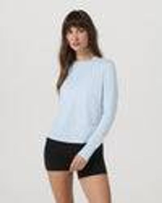 Daydream Crew | Women's Soft Sky Heather Long Sleeve Tee | Vuori