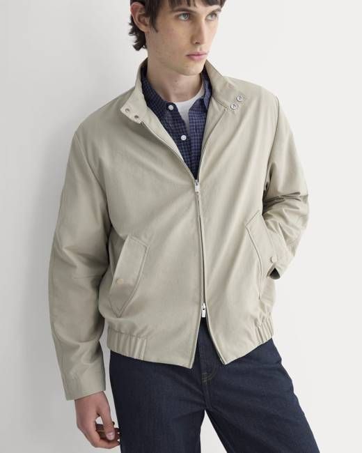 Re:Cycled Nylon Harrington Jacket | Trench Coat Khaki