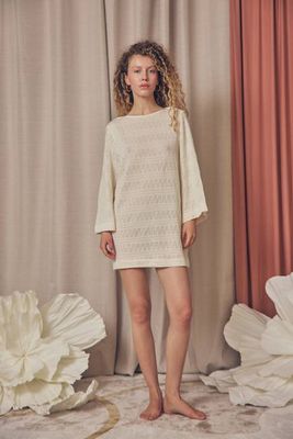 Organic Cotton Mini Crochet Tunic - ARCHIVE SALE