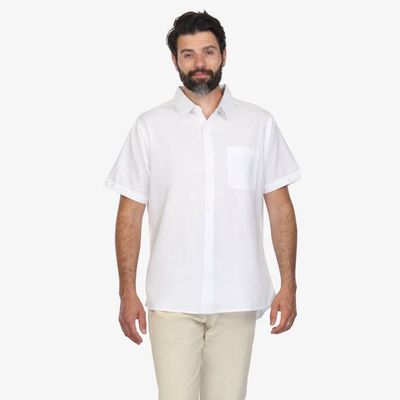 Cloud-White Linen Shirt