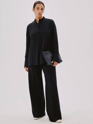Tuxedo Blouse | Black