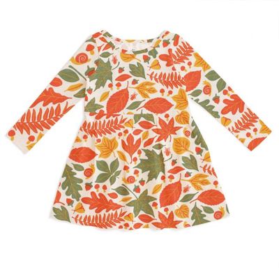 Madison Dress - Leaves Yellow & Green