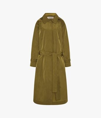 Recycled Nylon Trench | Olive
