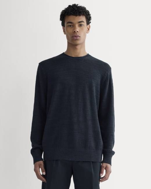 The Cotton Linen Pullover | Navy