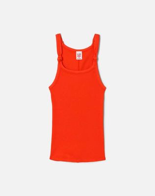 Knotted Ribbed Tank - Aperol