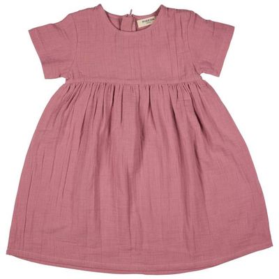 Pretty Muslin Dress (Plain) - Pink