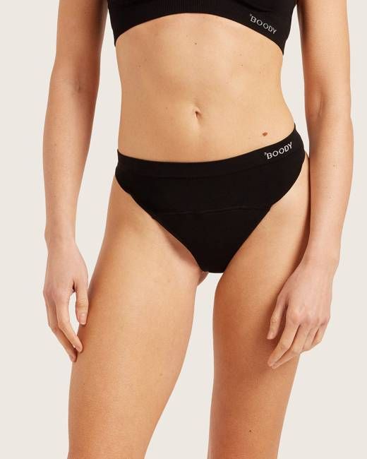 Period & Leak Proof - G-String - Light - Black