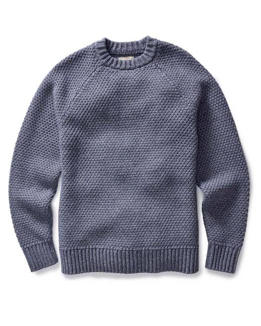The Fisherman Sweater in Blue Melange