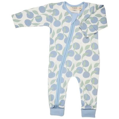 Zip Romper - Oranges, Blue