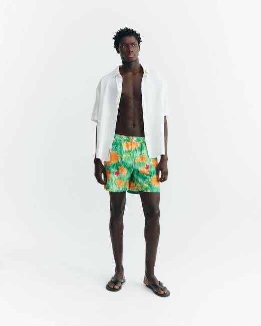 Swimsuit flowers crayon Liu