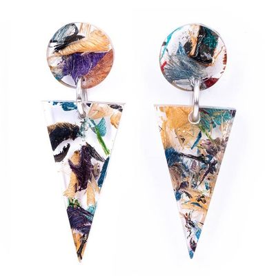 Shari Geometric Statement Resin Earrings