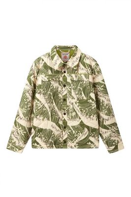 CAVIAR - Organic cotton jacket- Green wave print