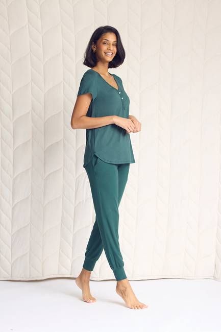 Henley Tee + Harem Pant