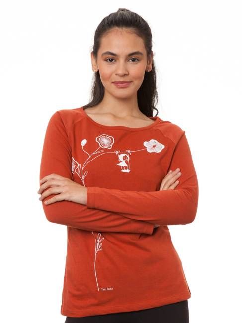 Raglan Longsleeve Schaukelmädchen picante