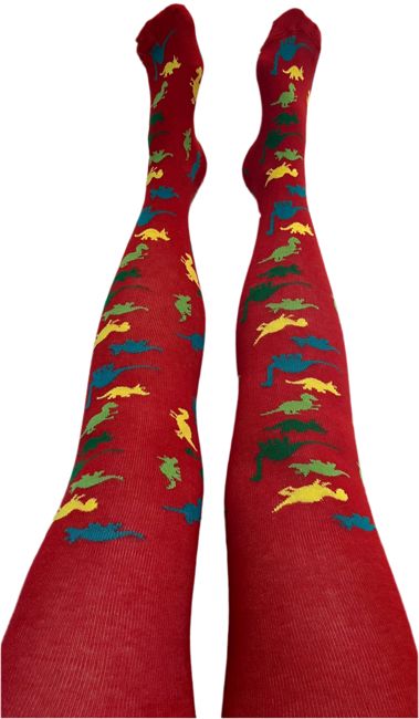 Dino Organic Adult Tights - Dinosaur Design