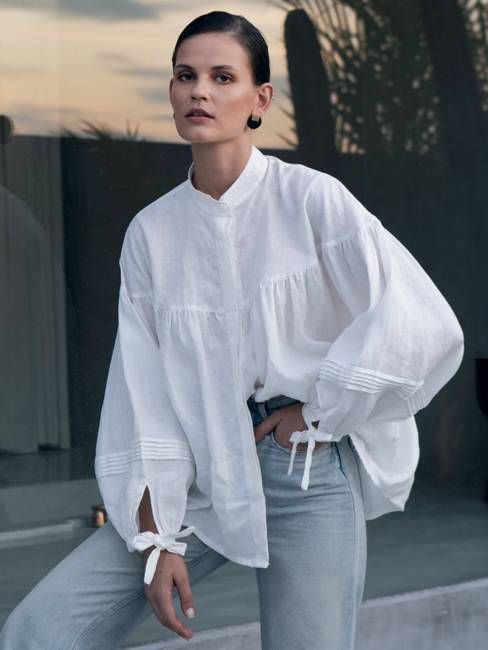 Oversized Linen Blouse