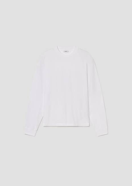 Asha Long Sleeve Mock Neck Tee in White