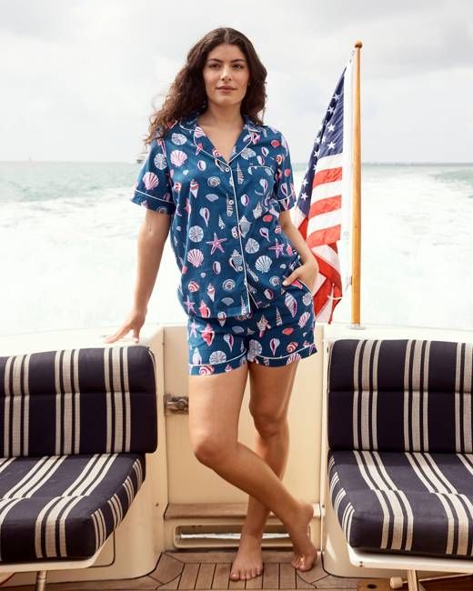 Beachcomber - Short PJ Set - Shoreline Blue