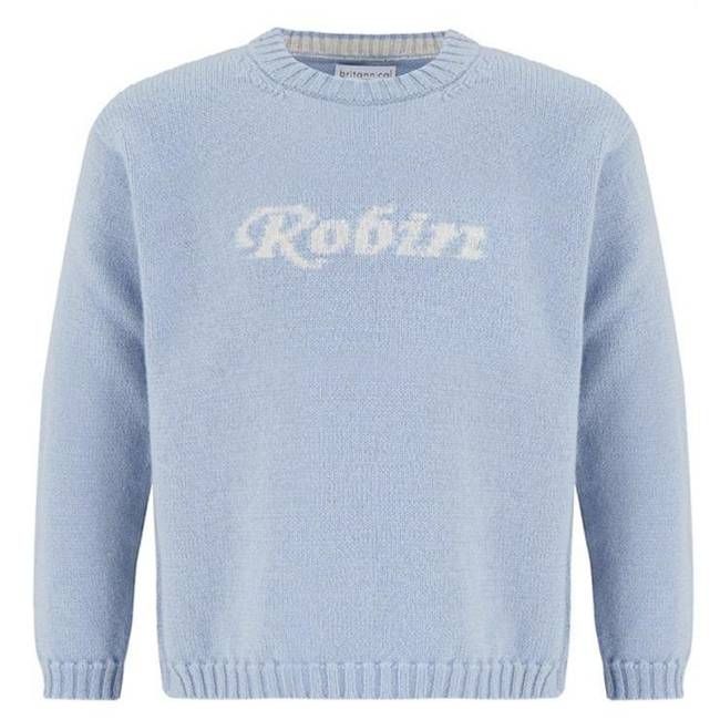 Camden Personalised Cashmere Sweater for Children - Powder Blue