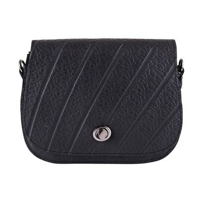 Becca Classic Black Vegan Saddle Bag
