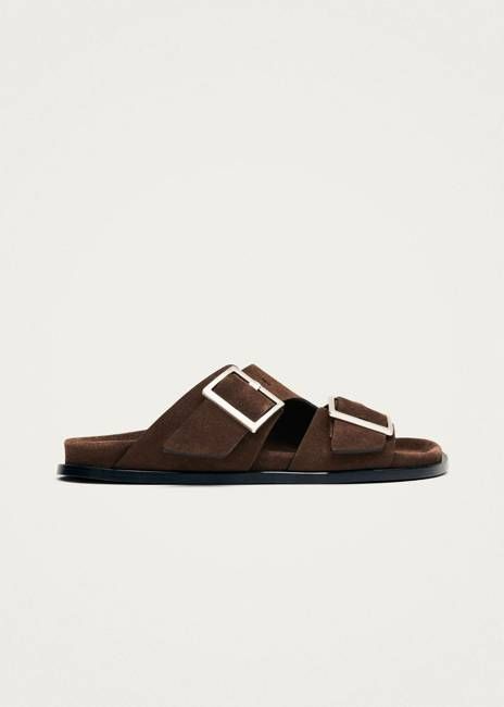 Alba Suede Brown Leather Sandals