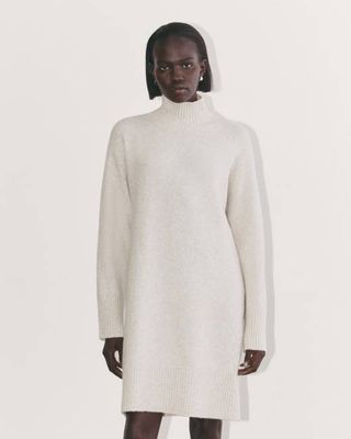 The Sweater Dress in Plush Cotton | Heathered Oat