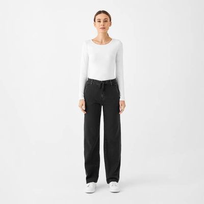 DEW Flared Soft Denim - French Pocket - Black Denim