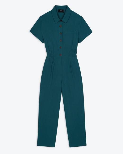 Lowie Sage Cotton Linen Boilersuit