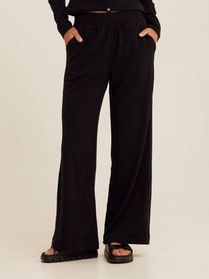 Ivanna Smocked Jersey Wide Leg Pant