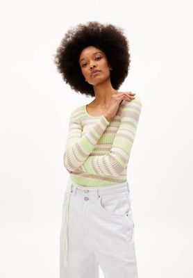 ALAANIA CREW MULTICOLOR | light lime-light desert