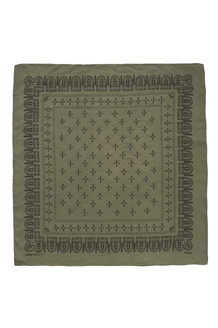 1930s Bandana, Regen Silk, Avocado