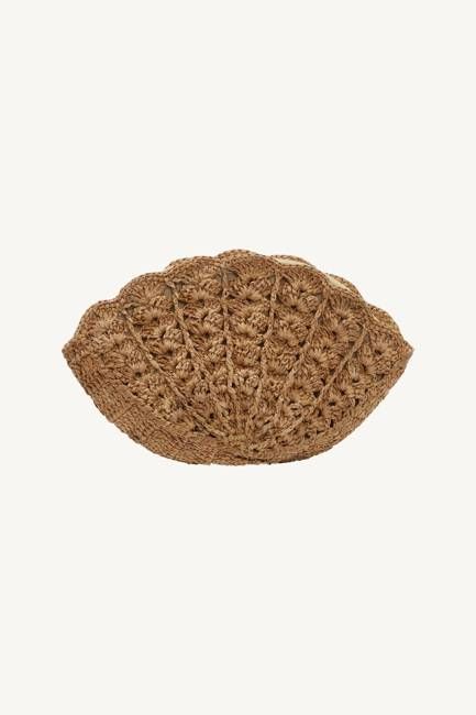 Maya Clutch - Caramel Raffia